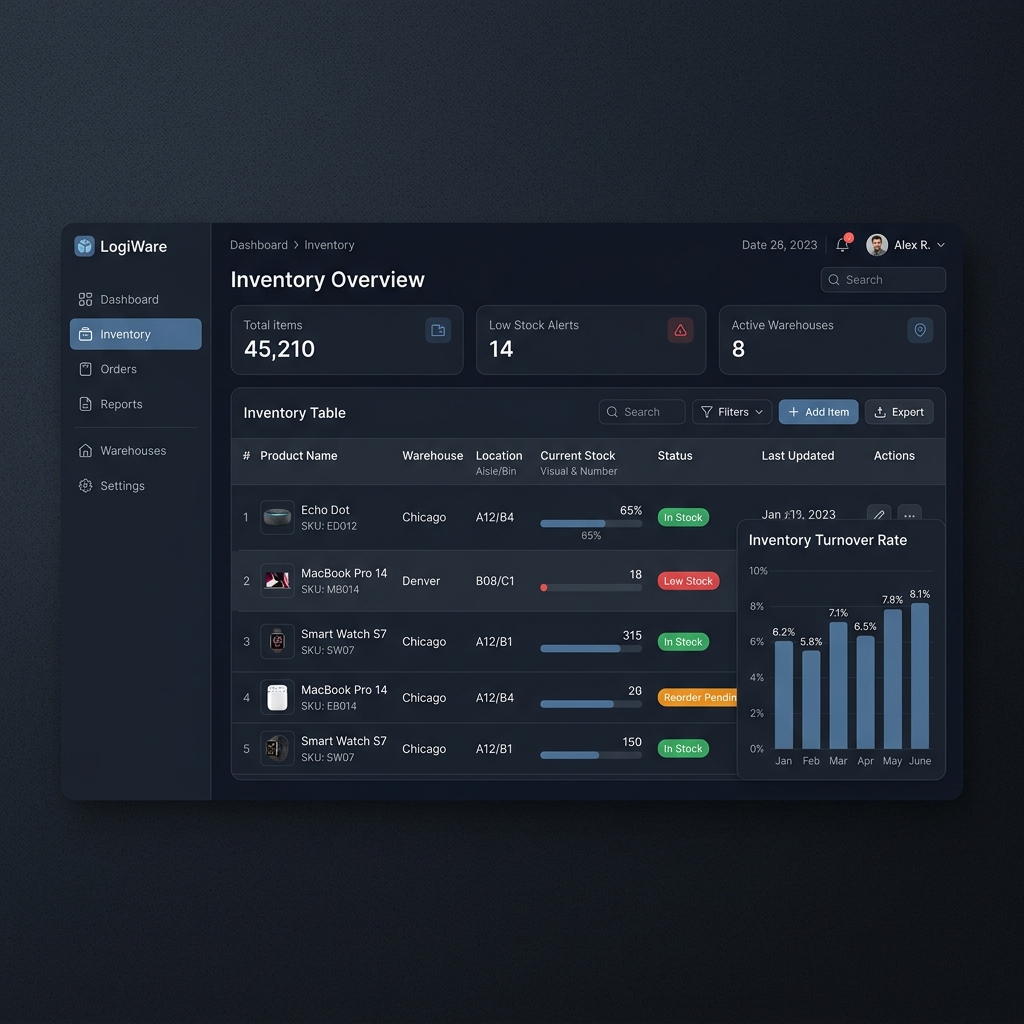 Warehouse Management Dashboard
